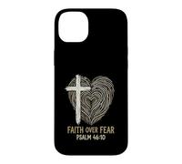 Faith Over Fear Cross Heart Psalm 4610 God Bible Case for iPhone 14 Plus
