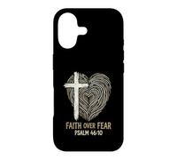 Faith Over Fear Cross Heart Psalm 4610 God Bible Case for iPhone 17