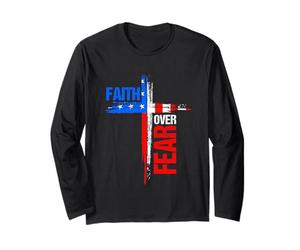 Faith Over Fear Cross Long Sleeve T-Shirt