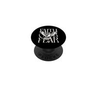 Faith Over Fear Dove Back Print Christian Bold Typography PopSockets Adhesive PopGrip