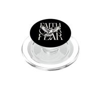 Faith Over Fear Dove Back Print Christian Bold Typography PopSockets PopGrip for MagSafe