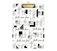 Faith Over Fear Flag A4 Classic clipboard Acrylic Cute clipboards Legal Size for Coaches Medical Classroom Size 9 x 12