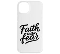 Faith Over Fear Hand-Drawn Christian Encouragement Art Case for iPhone 14 Plus