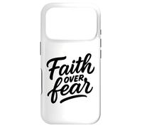 Faith Over Fear Hand-Drawn Christian Encouragement Art Case for iPhone 17 Pro