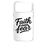 Faith Over Fear Hand-Drawn Christian Encouragement Art Case for iPhone 17 Pro Max