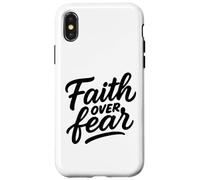Faith Over Fear Hand-Drawn Christian Encouragement Art Case for iPhone X/XS