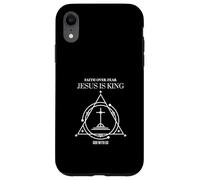Faith Over Fear Jesus Is King God With Us Case for iPhone XR