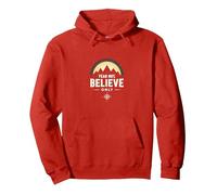 Faith Over Fear Men | Fear Not, Believe Only Inspirational Pullover Hoodie, Adult Unisex, Red, S