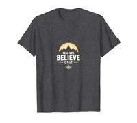 Faith Over Fear Men | Fear Not, Believe Only Inspirational T-Shirt, Men, Dark Heather Grey, S
