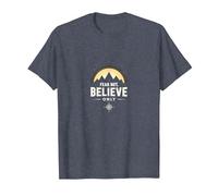 Faith Over Fear Men | Fear Not, Believe Only Inspirational T-Shirt, Men, Heather Blue, S