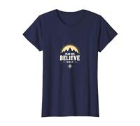 Faith Over Fear Men | Fear Not, Believe Only Inspirational T-Shirt, Women, Navy, XS
