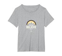 Faith Over Fear Men | Fear Not, Believe Only Inspirational T-Shirt, Women's Plus, Heather Grey, 2X
