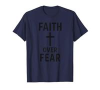 Faith Over Fear - Minimalist Christian Statement Art T-Shirt
