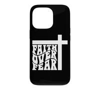 Faith Over Fear Motivational Quote Bold Typography Design Case for iPhone 13 Pro