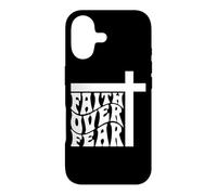 Faith Over Fear Motivational Quote Bold Typography Design Case for iPhone 17