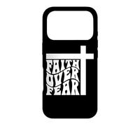 Faith Over Fear Motivational Quote Bold Typography Design Case for iPhone 17 Pro