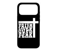 Faith Over Fear Motivational Quote Bold Typography Design Case for iPhone 17 Pro Max