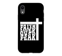 Faith Over Fear Motivational Quote Bold Typography Design Case for iPhone XR