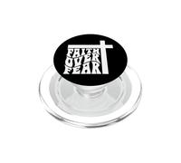 Faith Over Fear Motivational Quote Bold Typography Design PopSockets PopGrip for MagSafe