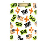 Faith Over Fear Neon Green Flag A4 mini clipboard Set Standard Hole clipboard Transparent for 5th Grade Classroom Essentials for Teachers Size 9 x 12