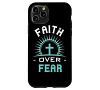Faith Over Fear Ocean - Christian Devotional Scripture Verse Case for iPhone 11 Pro