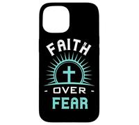 Faith Over Fear Ocean - Christian Devotional Scripture Verse Case for iPhone 15