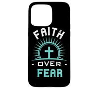 Faith Over Fear Ocean - Christian Devotional Scripture Verse Case for iPhone 15 Pro Max