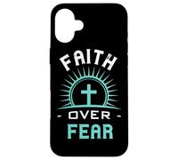 Faith Over Fear Ocean - Christian Devotional Scripture Verse Case for iPhone 16 Plus