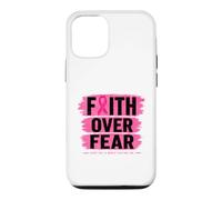 Faith Over Fear Pink Ribbon Breast Cancer Awareness Case for iPhone 12/12 Pro