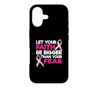 Faith Over Fear Pink Ribbon Breast Cancer Support Case for iPhone 17