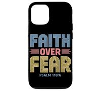 Faith Over Fear Psalm 118:6 Christian Retro Worship God Case for iPhone 12/12 Pro