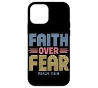 Faith Over Fear Psalm 118:6 Christian Retro Worship God Case for iPhone 12 mini