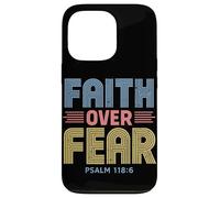 Faith Over Fear Psalm 118:6 Christian Retro Worship God Case for iPhone 13 Pro