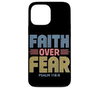 Faith Over Fear Psalm 118:6 Christian Retro Worship God Case for iPhone 13 Pro Max
