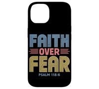 Faith Over Fear Psalm 118:6 Christian Retro Worship God Case for iPhone 14