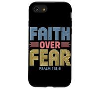 Faith Over Fear Psalm 118:6 Christian Retro Worship God Case for iPhone SE (2020) / 7/8