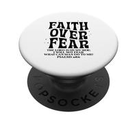 Faith Over Fear Psalms 118 6 Bible Verse Christian Art PopSockets Adhesive PopGrip