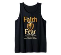 Faith Over Fear Psalms 118:6 The Lord is On My Side Shield Tank Top