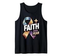 Faith Over Fear - Ribbon Support Bladder Cancer Awareness Tank Top