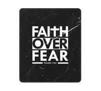 Faith Over Fear Scripture Verse Christianty Mousemat Durable Mouse Mat With Stitched Edges Mouse Pad For Work Office Studying 25X30Cm
