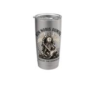 Faith Over Fear Templar Knight Sword Defeat Darkness Armor Stainless Steel Insulated Tumbler