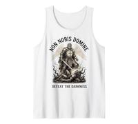 Faith Over Fear Templar Knight Sword Defeat Darkness Armor Tank Top