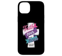 Faith Over Fear Thyroid Cancer Awareness Case for iPhone 14 Plus