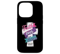 Faith Over Fear Thyroid Cancer Awareness Case for iPhone 14 Pro
