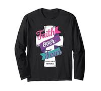 Faith Over Fear Thyroid Cancer Awareness Long Sleeve T-Shirt