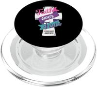 Faith Over Fear Thyroid Cancer Awareness PopSockets PopGrip for MagSafe