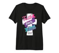 Faith Over Fear Thyroid Cancer Awareness Premium T-Shirt