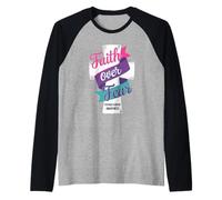 Faith Over Fear Thyroid Cancer Awareness Raglan Baseball Tee