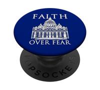 Faith Over Fear - Vatican Christian Religious Faithful V2A PopSockets Adhesive PopGrip