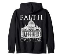 Faith Over Fear - Vatican Christian Religious Faithful V2A Zip Hoodie